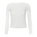 Men's Mesh Fishnet T-Shirt See-Through Round Neck Long Sleeves Tops Clubwear