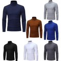 Mens Turtleneck Shirt Long Sleeve Pullover Sweater Undershirt Slim Fit Top