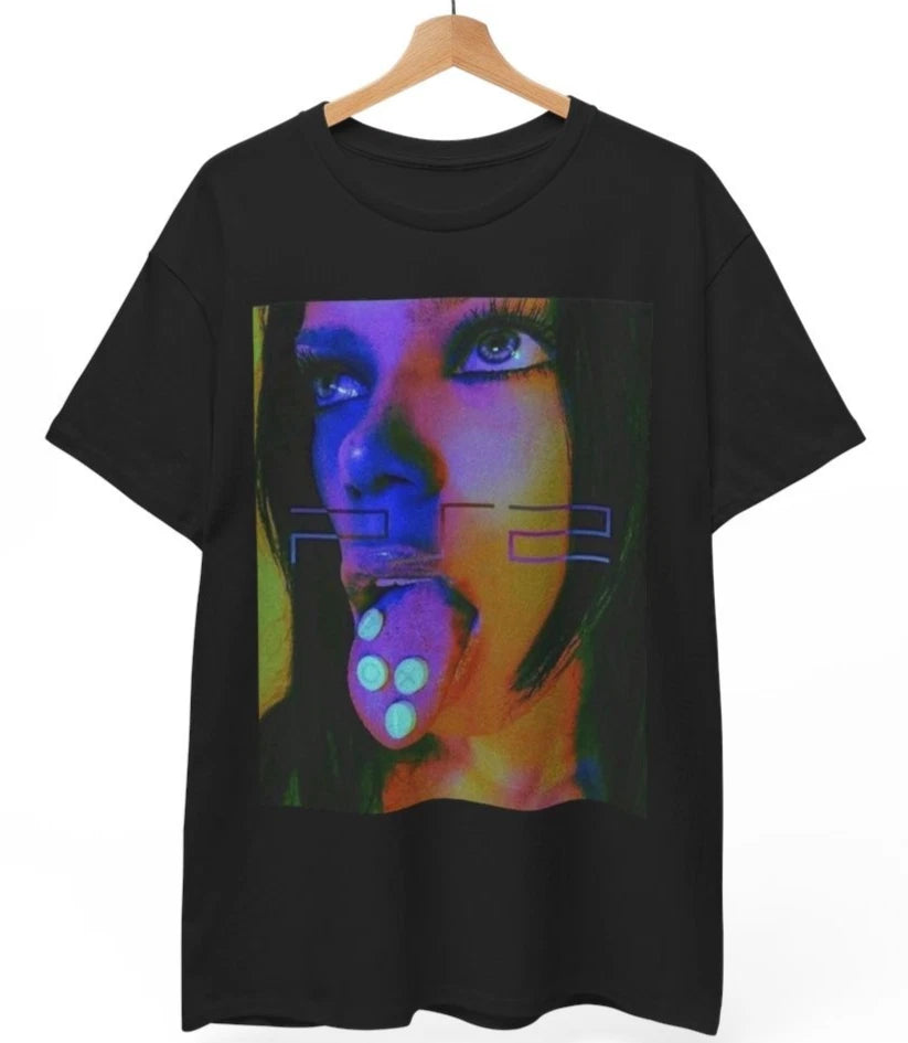 Playstation 2 Ad Campaign T-Shirt, PS2 Y2K Gaming Retro Unisex Tee