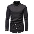 Men's Business Shirt Casual Slim Shirts Long Sleeve Button Down Tops Blouse