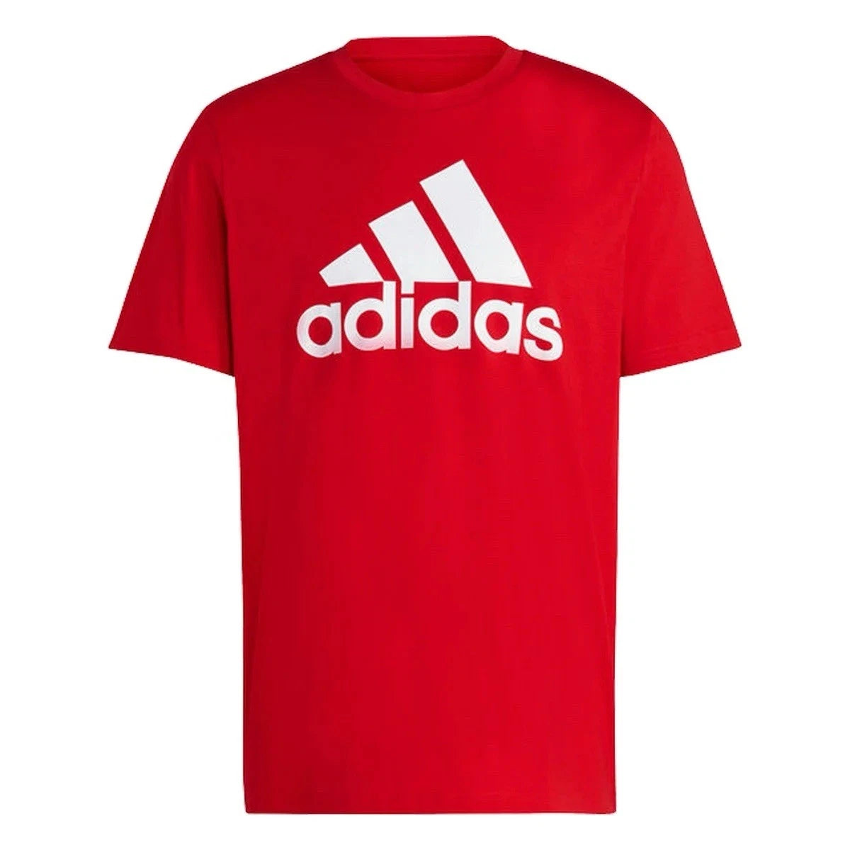 Adidas Men's Essentials Single Jersey Big Logo T-Shirt LARGE Scarlet IC9352 RED