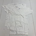 Mens 3 Pack White V neck Short Sleeve Size Small