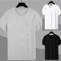 Men's Fashion Solid Short Sleeve Tee Top Casual Slim Fit Shirt (Size M 3XL)