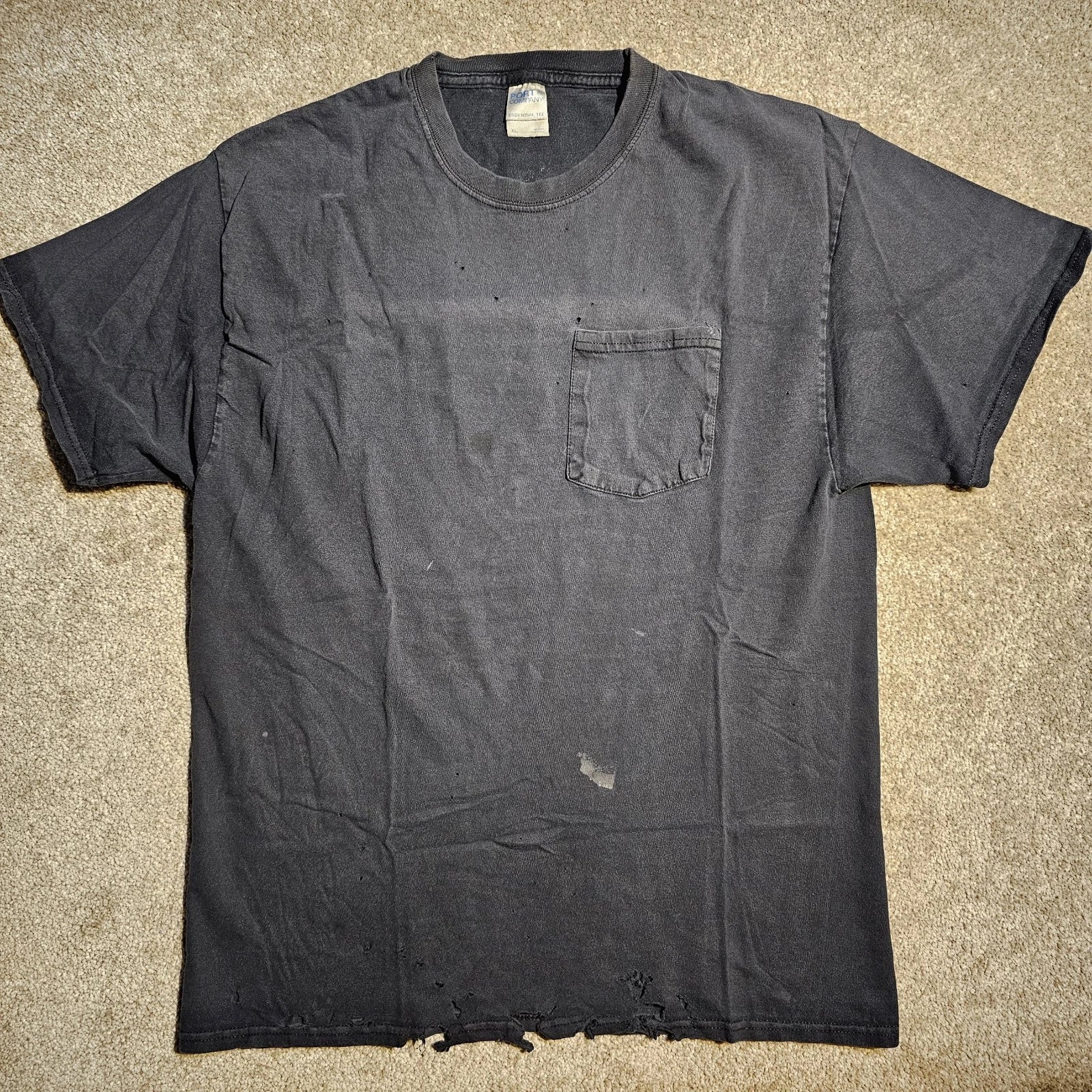 Vtg 90s Y2k Destroyed Summit Signal Faded Mens L Pocket T-shirt Skate Emo Sleeze