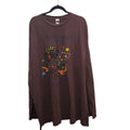Vintage NEW Ed Hardy Mens 3X Brown Long Sleeve Skull Graphic NWT Shirt
