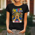 Ladies 60th Birthday T Shirt WTF OMG Pop Art Funny Party Gift Black