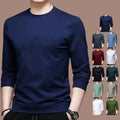 Men Slim Fit Long Sleeve Polyester T Shirt Undershirt Muscle Tee Pullover Top