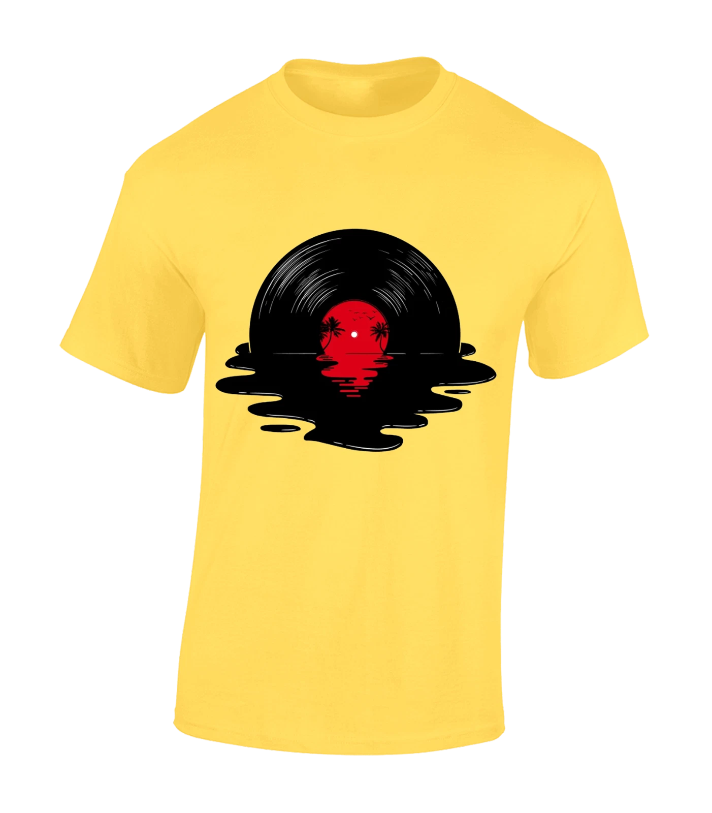 MELTED VINYL MENS T SHIRT RECORD MUSIC DJ RAVE ACID HOUSE DANCE 80'S 90'S TOP
