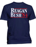 New Men's REAGAN BUSH 84 Retro Political T-Shirt Funny USA College Tee Shirt