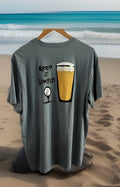 Life Is Good Keep It Simple Golf Beer T-Shirt Tee Crusher Cotton Blue Mens Large