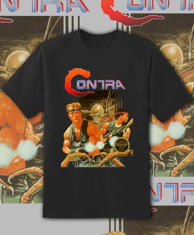 Contra Retro NEW Box Art Video Game Retro shirt  S-6XL! Fast Ship!