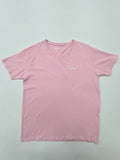 Le Couper Men Pink V-Neck Logo T-Shirt Size M Regular 100% Cotton
