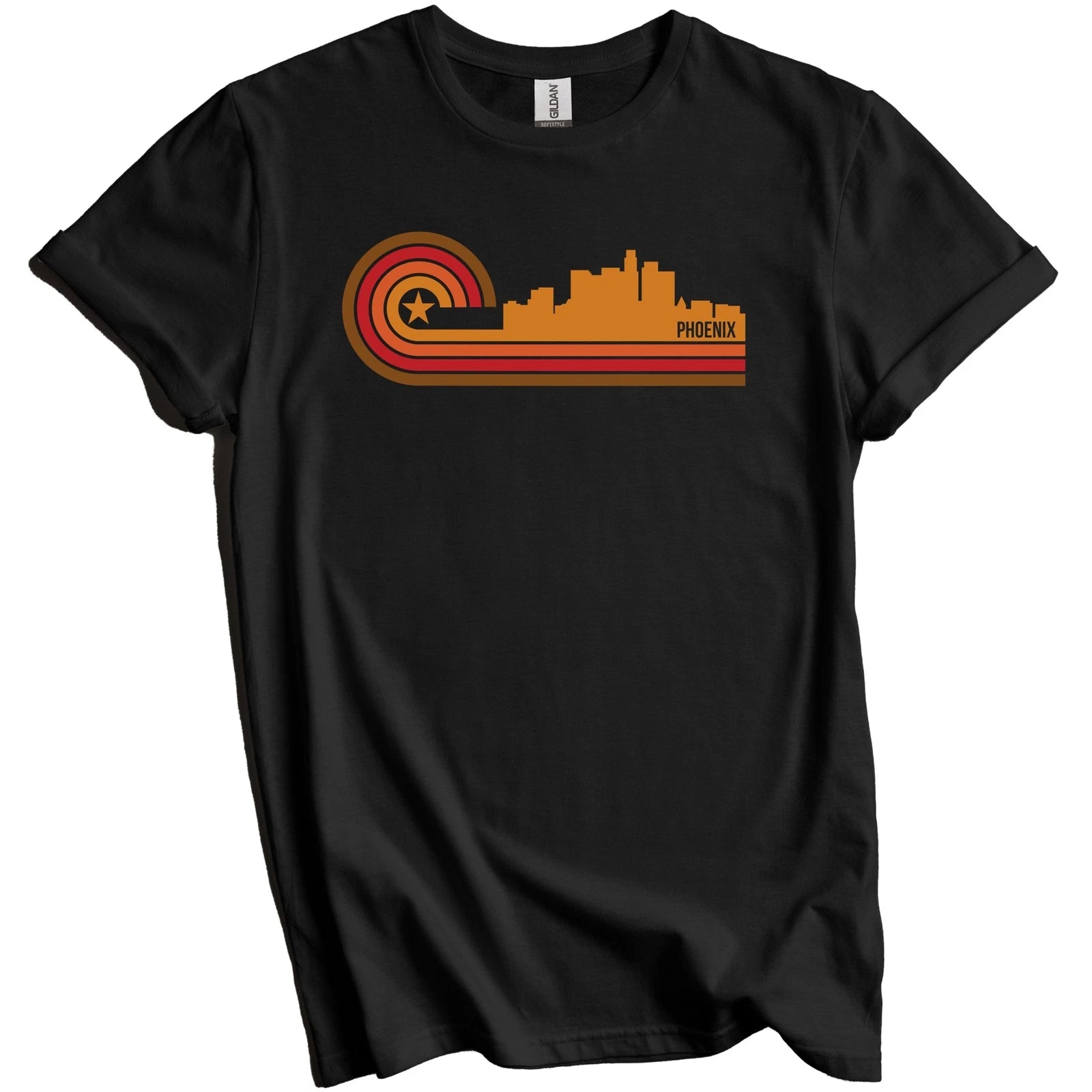 Retro Style Phoenix Arizona Skyline T-Shirt