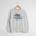 Vintage 90s Maine Funny Animals Rowing Sweatshirt Mens XL - Distressed Crewneck
