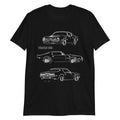 1974 Trans Am Firebird Muscle Car Sketch Art Short-Sleeve Unisex T-Shirt