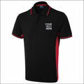 Personalised Embroidered Uneek Two Tone Polo Shirt Custom Text Casual Poloshirts