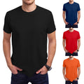 Mens Plain T Shirt Crew Neck & Short Sleeve Cotton Tops for Men