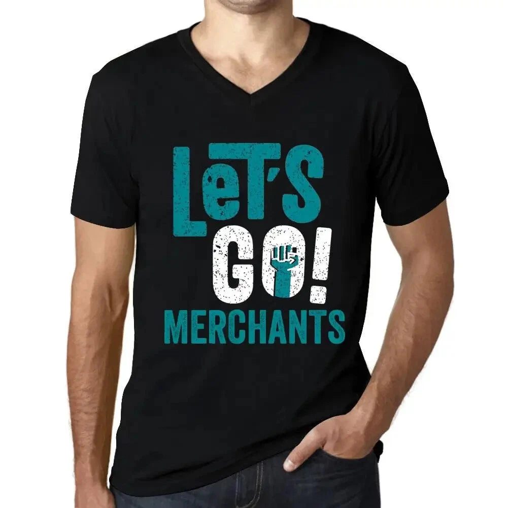 Men's Graphic T-Shirt V Neck Let's Go Merchants Eco-Friendly Limited Edition