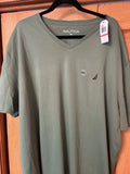 Nautica Men's 3XL Dark Ivy V-Neck Cotton Jersey Short Sleeve T-Shirt VR8101