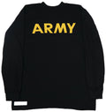 US Military Men's APFU Long Sleeve Shirt Army Black and Gold PT Fitness Shirt
