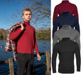Mens Roll Neck Jumper 100% Soft Cotton Long Sleeve Top Lightweight S-3XL