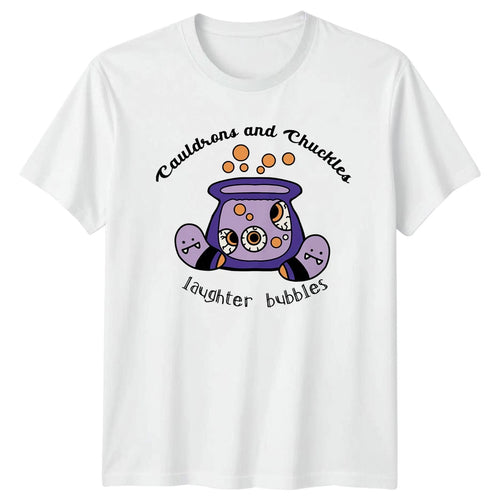 Cauldrons And Chuckles Laughter Bubbles T-Shirt Halloween Gift For Him And Her