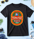 Tsingtao Beer, Chinese Beer, Black-White  Men/Women T Shirt E095