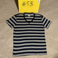 BDG Urban Outfitters Navy Gray Striped V-Neck T-Shirt Men’s Size medium