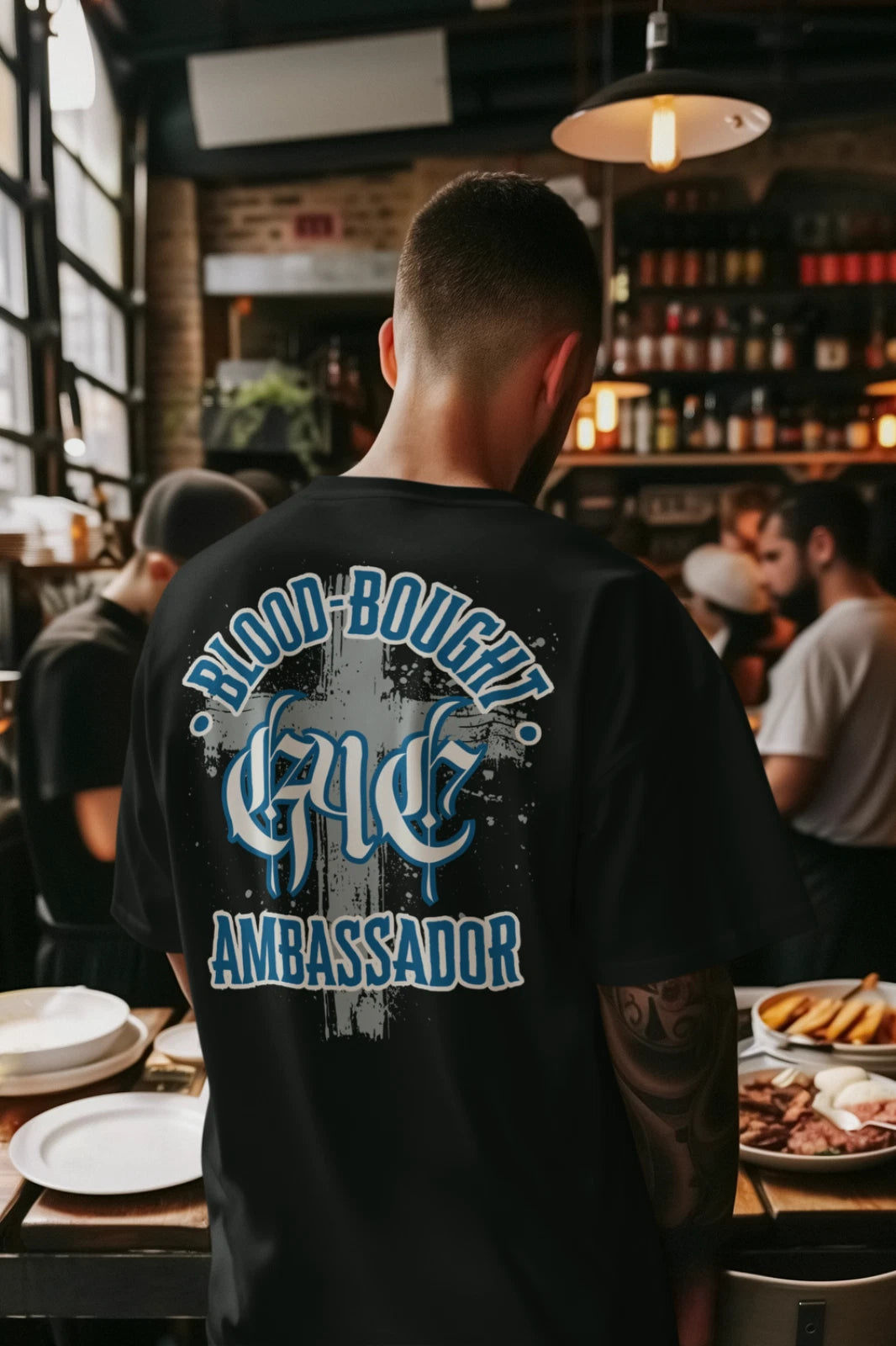 Gangsters  Christian Shirt- Blood-Bought Ambassadors - DGS BLUETee-