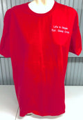 Life Is Simple Eat Sleep Crop Embroidered XL T-Shirt