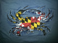 New RIPPED  CRAB MARYLAND  FLAG  T  SHIRT