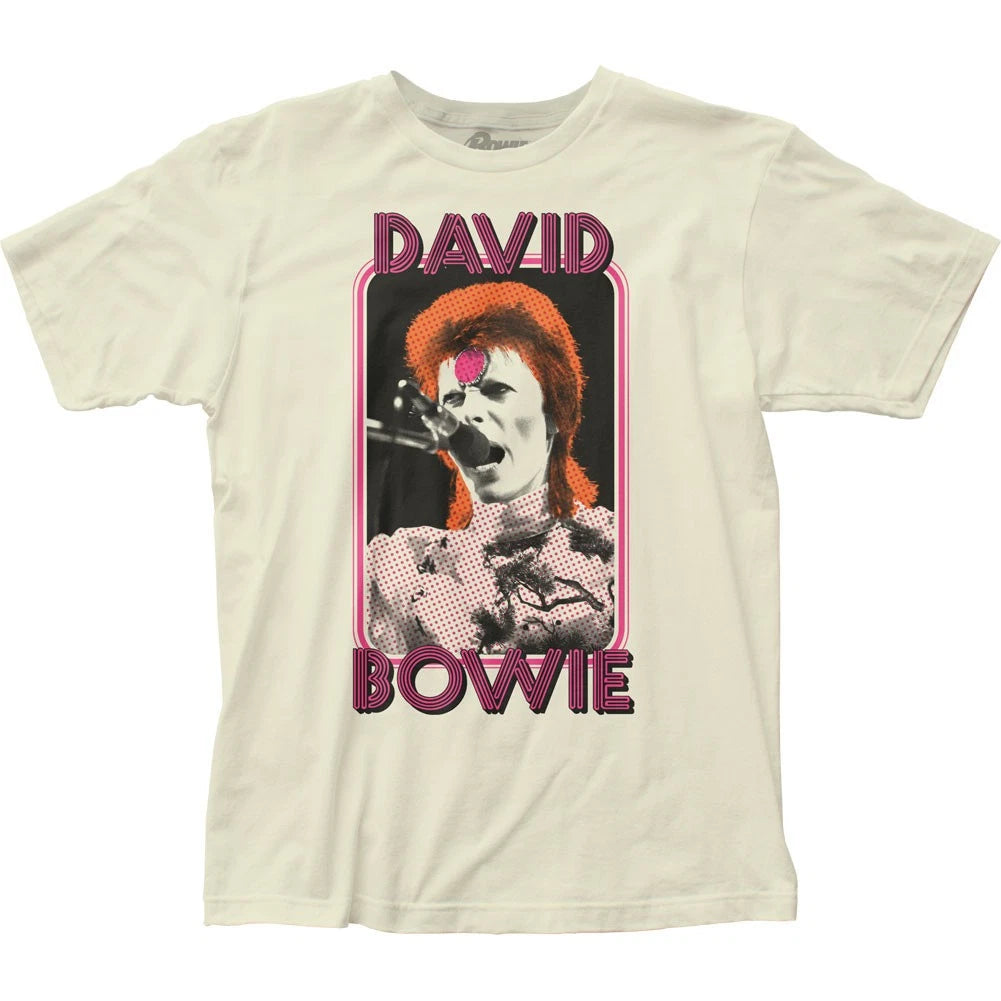 David Bowie Framed 3 Color Mens T Shirt Music Classic Rock Band Tee New Natural
