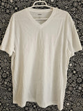 SONOMA MENS WHITE SOLID VNECK TSHIRT SIZE MEDIUM