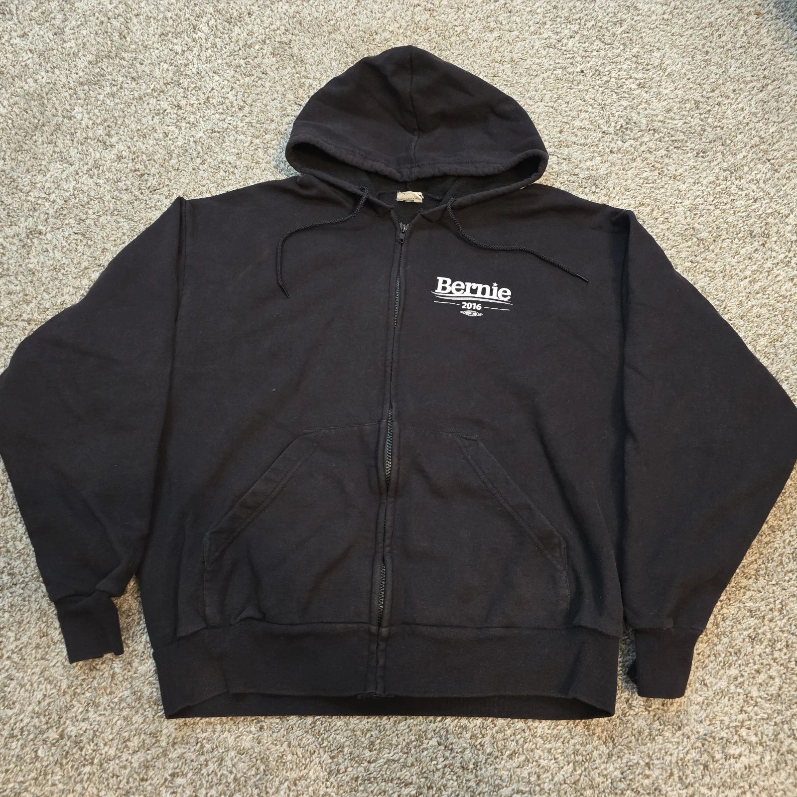 Bernie Sanders 2016 Presidential Campaign Zip Jacket Hoodie USA Union Made Sz M