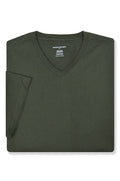 Banana Republic F Mens Green Midweight Cotton V-neck Tee Shirt Large L BR-011