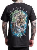 Sullen Men's Flower God Short Sleeve Premium T-shirt Skull Tattoo Art Aztec Tee