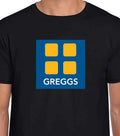 Greggs Square Logo T-Shirt Unisex Gildan Softstyle Tshirt Beer Sausage Roll Fun