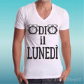 T-shirt Man V Neck Odio The Monday Sveglia Without Desire Gift Idea