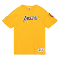 Mitchell & Ness NBA Team Origins Los Angeles Lakers T-Shirt Hoodie Yellow Gold