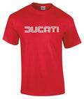 Ducati Retro Text Motorcycles Printed T Shirt in 6 Sizes