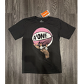 Nik A'One WNBA Graphic Black Cotton Crew Neck T-Shirt Youth L