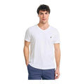 Nautica Men's J-Class Logo V-Neck T-Shirt White Size L