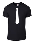 PLAIN TIE NECKTIE - funny nerd gag joke party neck tie - Mens Cotton T-Shirt