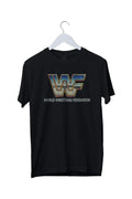 WWF Retrowave Chrome 1985 Vintage Graphic Print T-Shirt Mens S M L XL 2 3 4 XL