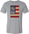 Buy Cool Shirts USA T-shirt Home of the Brave Tri Blend Tee