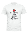 I'm Sorry Dave Hal 2001 A Space Odyssey T-Shirt | Stanley Kubrick | Sci Fi