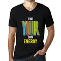 Men's Graphic T-Shirt V Neck Find Your Own Energy Eco-Friendly Limited Edition