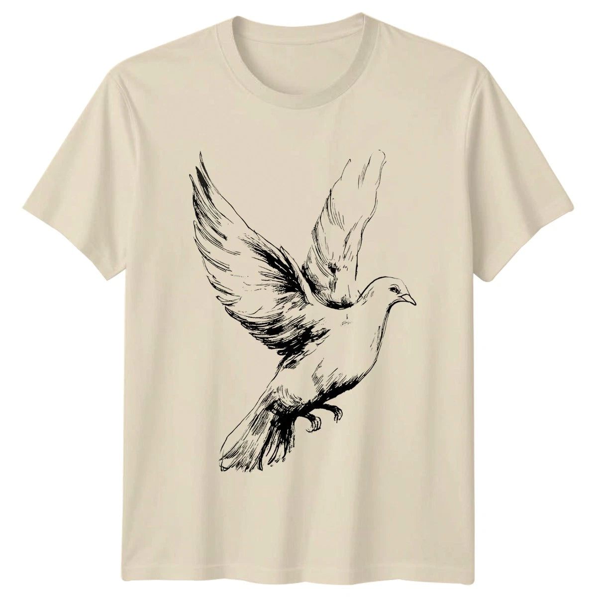 Flying Dove Of Peace Sketch T-Shirt Bird Symbolism Nature Birthday