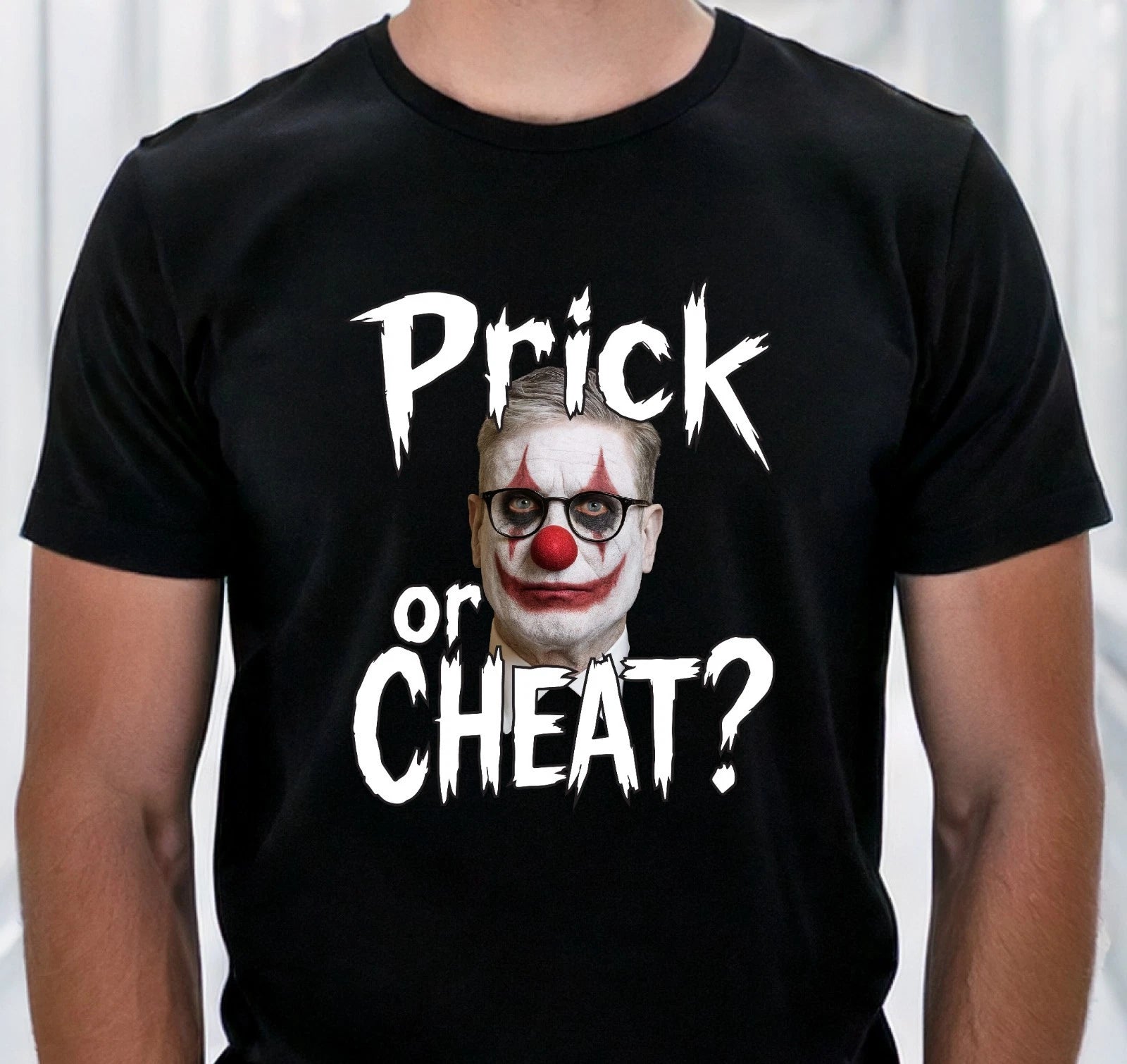 Starmer Prick or Cheat Funny Halloween T-Shirt | Anti Labour Tshirt | Keir