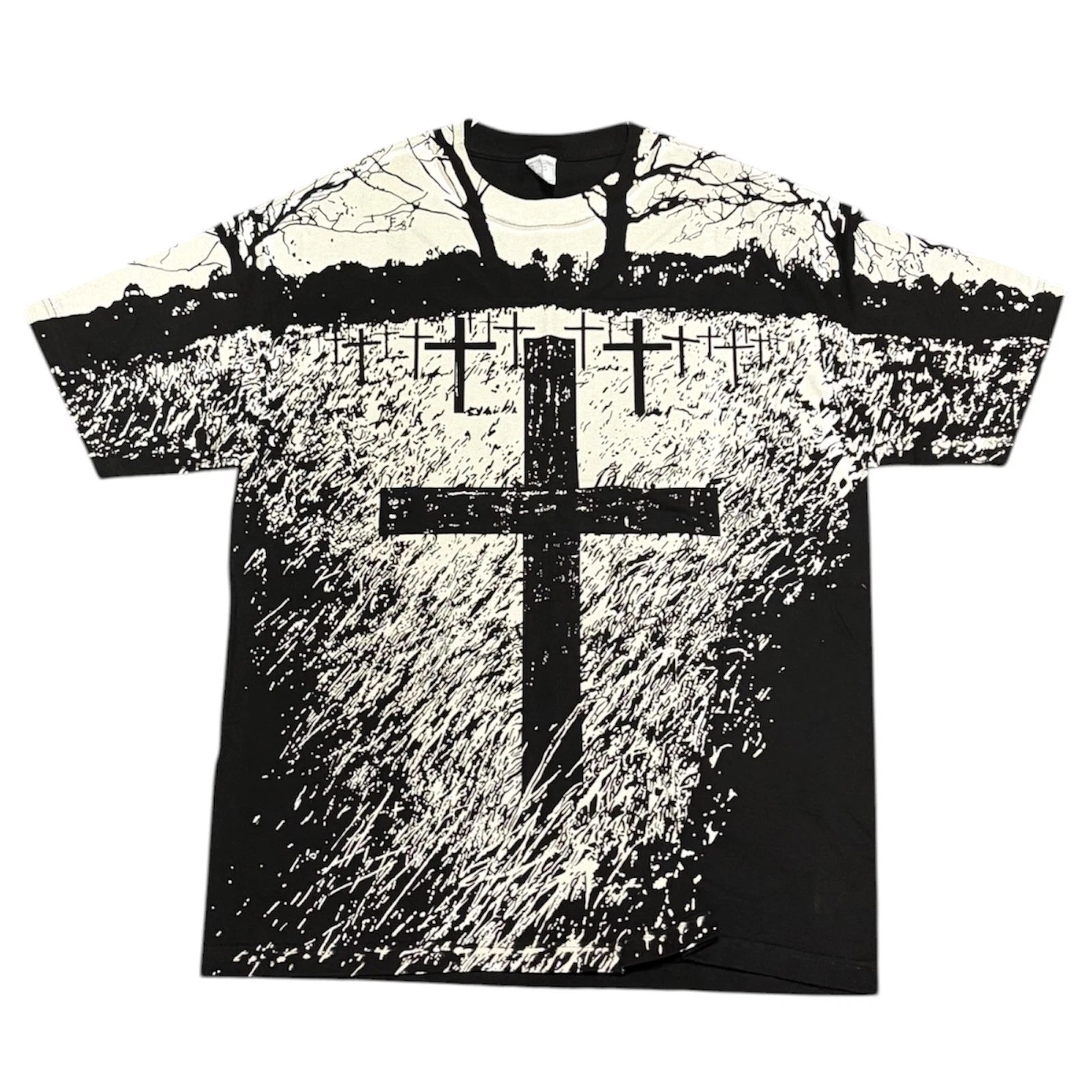 Rare GRAVEYARD Short Sleeve Y2K Mens Heavyweight T-shirt MMA ELITE UFC NEW
